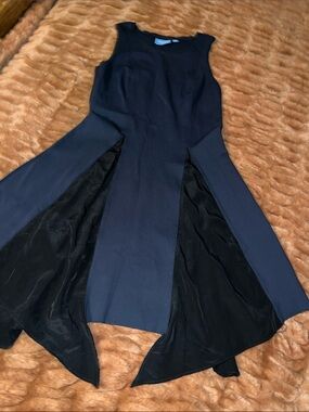 Simply Vera Vera Wang Navy and Black Midi Dress